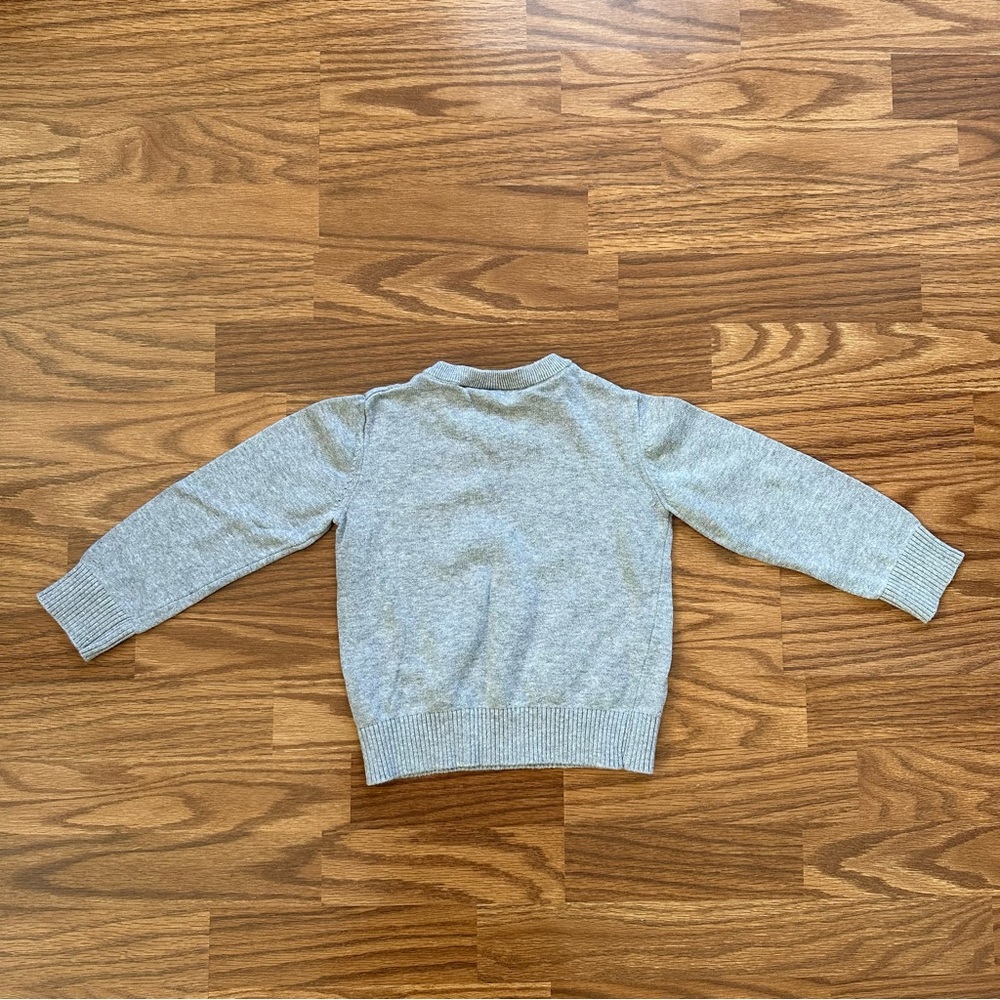 The Children’s Place Toddler Boys Size 4 XS Long Sleeve Sweater V-Neck Gray EUC! - Picture 6 of 7